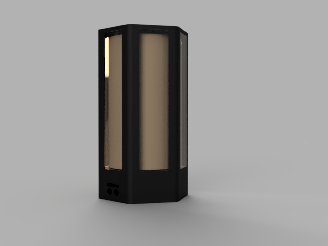 The final design, with acrylic paneling.