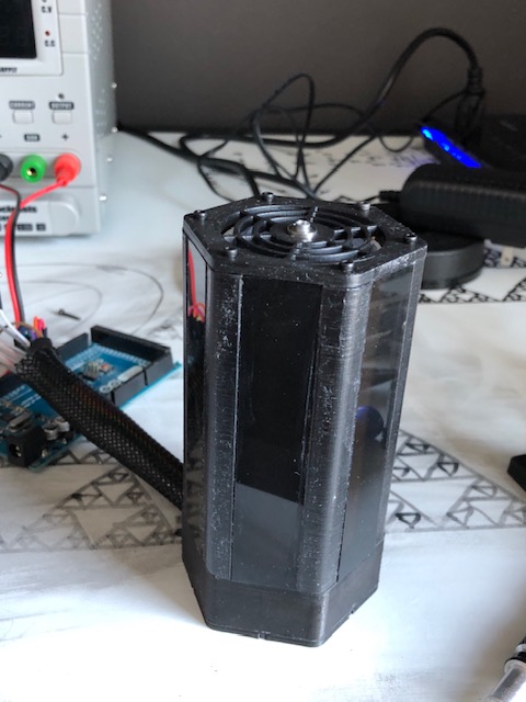 And here's the centrifuge, fully assembled.